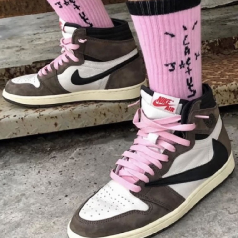 Travis Scott Jordan 1 OG custom socks Cactus Jack
